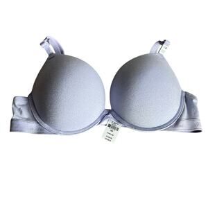 PINK Victoria's Secret Wear Everywhere Super Push Up Bra Purple Shimmer 38B